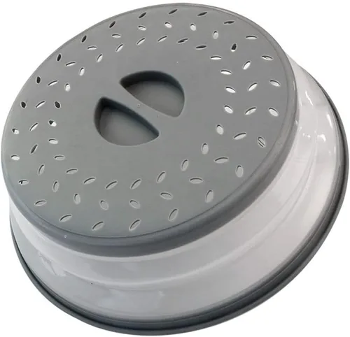Vista 18 de Cubierta plegable para salpicaduras de microondas de 10.5 pulgadas, apta para lavavajillas, cubierta de placa de microondas con ventilación de azul