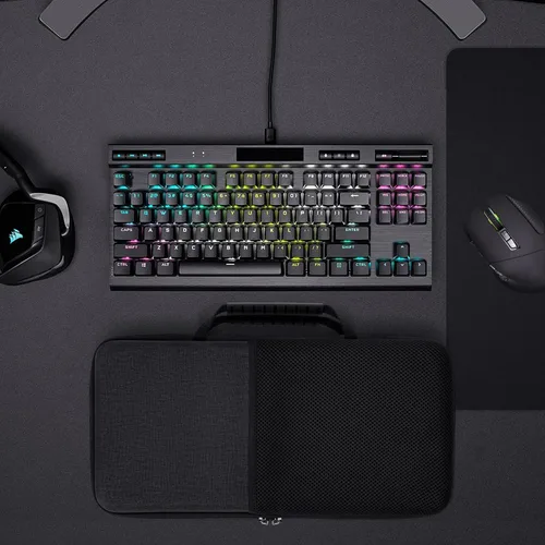 Vista 6 de GEEKRIA TKL - Funda rígida para teclado, compatible con 8BitDo Retro 87, RK Royal KLUDGE M87, Keychron V3 Max TKL, bolsa de transporte de viaje