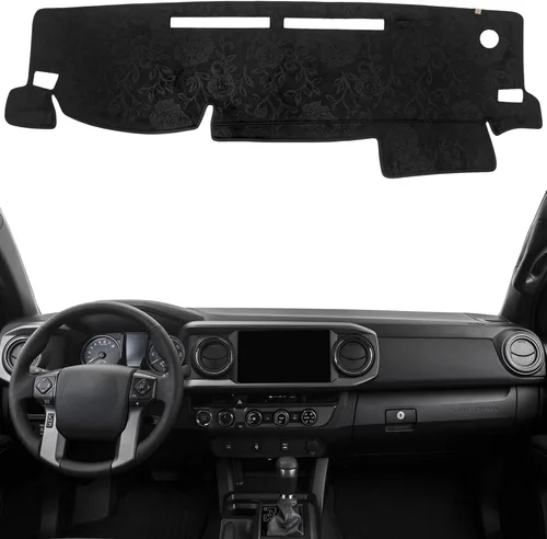 Vista 13 de Cubierta de Tablero Alfombrilla de Salpicadero Compatible con to-yota 4Runner 2009-2003 (para Conducción a la Izquierda), Alfombrilla de Tablero
