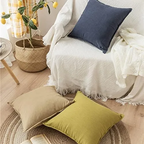Vista 6 de Fundas de almohada a juego de 17.7 x 17.7 in, paquete de 1 funda de cojín cuadrada sin núcleo con cremallera invisible