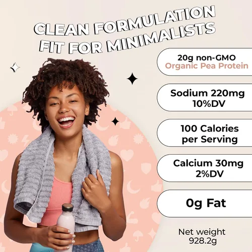 Vista 5 de Future Kind Proteína vegana en polvo, vainilla, proteína vegetal de guisantes para músculos magros con hierro y fibra, sin suero de leche, sin