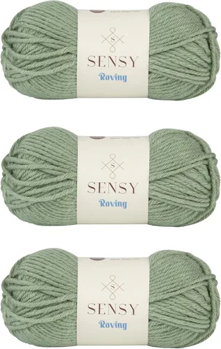 Vista 47 de Sensy Roving - Ovillo de lana multicolor, 3.5 onzas, 132 yardas, calibre 5, voluminoso (otoño)