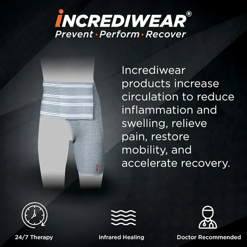 Vista 2 de Incrediwear Soporte de cadera para mujeres y hombres, apoya el alivio del dolor de cadera y ayuda a la recuperación de lesiones de cadera, reduce