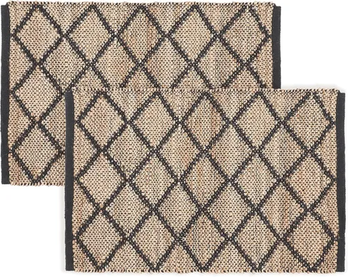 Vista 48 de RedEarth · Alfombra rectangular - 2'x3' de yute natural trenzada con respaldo antideslizante - Alfombra boho tejida a mano para dormitorio, cocina