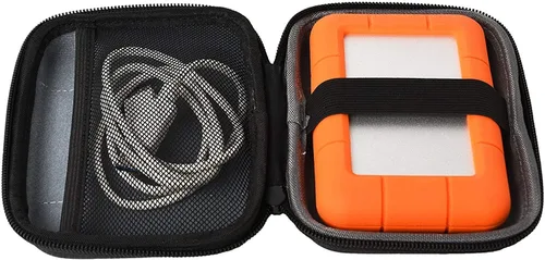 Vista 2 de Ivation Paquete de 2 fundas compactas portátiles para disco duro de bolsillo compatibles con WD My Passport, Elements, Gaming, Seagate, Toshiba