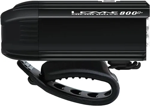 Vista 3 de LEZYNE Micro Drive - Luz frontal LED blanca recargable IPX7 impermeable con múltiples modos de sólido y flash Soporte de correa de goma