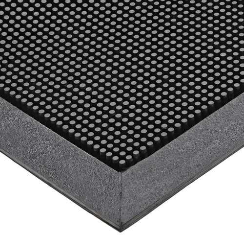 Vista 10 de Notrax 345 tapete con cepillo para entrada de caucho butadieno y estireno, para áreas de construcción y edificios municipales, color negro, Negro, 1