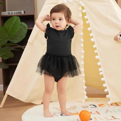 Vista 2 de ROMPERINBOX Romeprinbox - Body de vestido negro para bebé niña