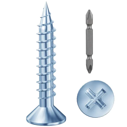 Vista 29 de Wensilon # 4X1 (460PCS) Tornillo de madera negro de cabeza plana 3X25, cabeza plana autorroscante de metal rápido