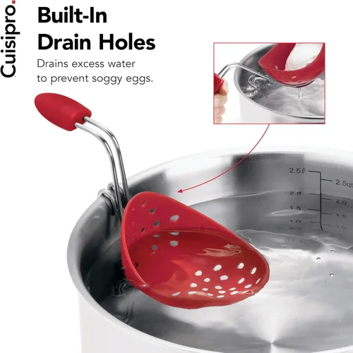 Vista 4 de Browne & Co Cuisipro Egg - Juego de 2 cazadores furtivos de silicona, color rojo