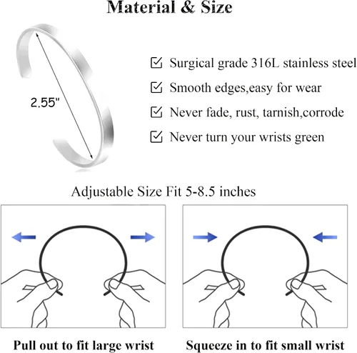 Vista 6 de JoycuFF - Regalos conmemorativos por la pérdida de mamá, papá, joyas en memoria de personas, brazaletes de condolencias o duelo con mensaje secreto