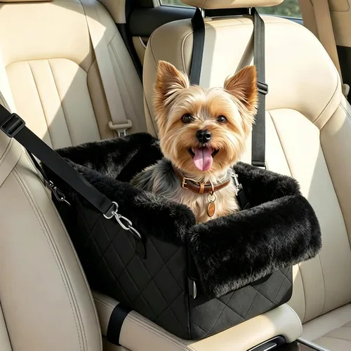 Vista 9 de VavoPaw Asiento de coche para perros pequeños y gatos de menos de 12 libras Negro
