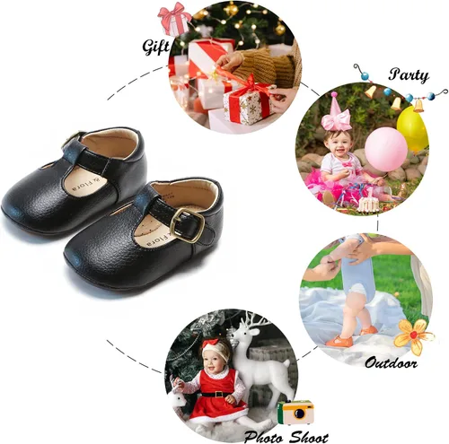 Vista 5 de Felix Flora Zapatos de bebé de suela suave zapatos de caminar para bebé mocasines de goma para ballet