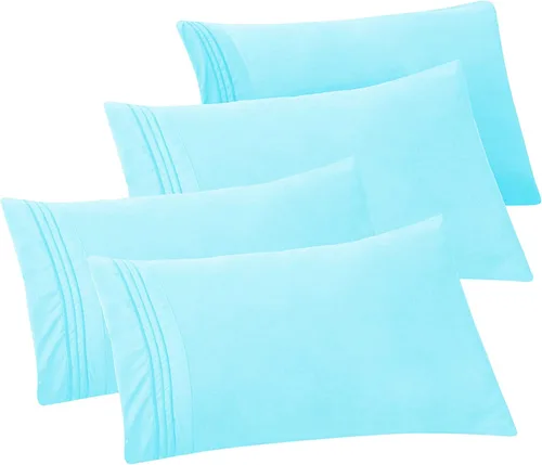 Vista 63 de Elegant Comfort Fundas de almohada sólidas de microfibra de alta calidad hotelera, tejido suave, resistente a las arrugas y a las manchas, fácil