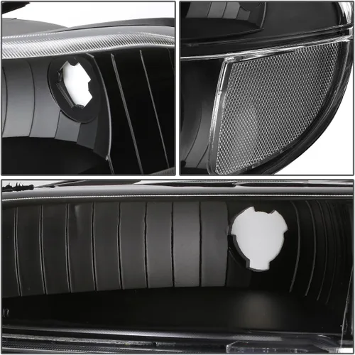 Vista 2 de Auto Dynasty Conjunto de Faros Delanteros Compatible con Ford Mercury Explorer Mountaineer 1995-2001, 4 Piezas Lado del Conductor y Pasajero Faros