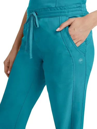 Vista 4 de Healing Hands Pantalón de hospital de etiqueta púrpura para mujeres modelo Taylor 9095 2 con cordón y 2 bolsillos