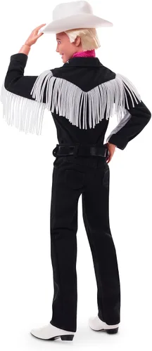 Vista 2 de Barbie Muñeca Ken coleccionable de la película con traje occidental blanco y negro (exclusiva)