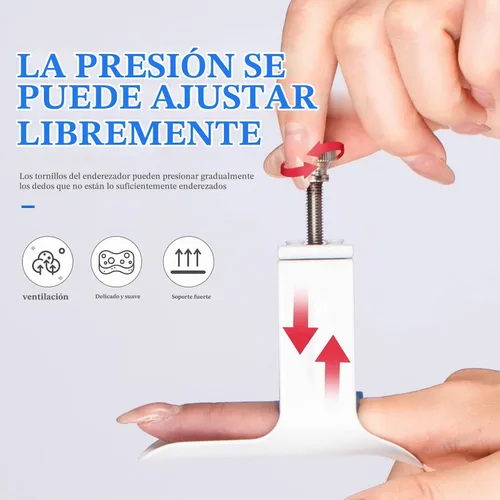 Vista 3 de Férula para enderezar los dedos, férula de extensión de la articulación del dedo, corrector de férula de los dedos, dispositivo de prensado