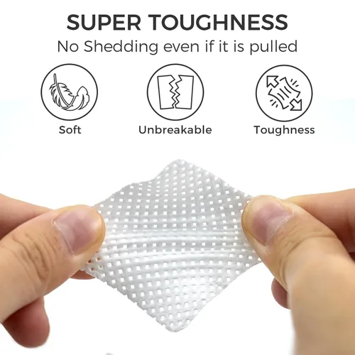 Vista 3 de 540 toallitas de uñas sin pelusas, color blanco, no tejidas, suaves toallitas quitaesmalte para uñas de gel, extensiones de pestañas y suministros