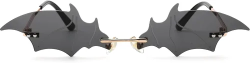 Vista 5 de Pro Acme Gafas de sol rojas con llama goteante para mujeres y hombres, con tonos de corazón, disfraz de Halloween, gafas de fiesta sin montura
