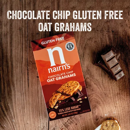Vista 3 de Nairn's Grahams de avena con chispas de chocolate sin gluten, 5.64 onzas, paquete de 6