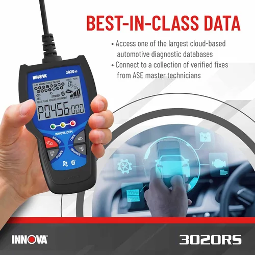 Vista 4 de INNOVA 3020RS Lector de códigos de motor de verificación rápido y fácil de usar, herramienta de escaneo OBD2 para ABS Clear con recomendaciones
