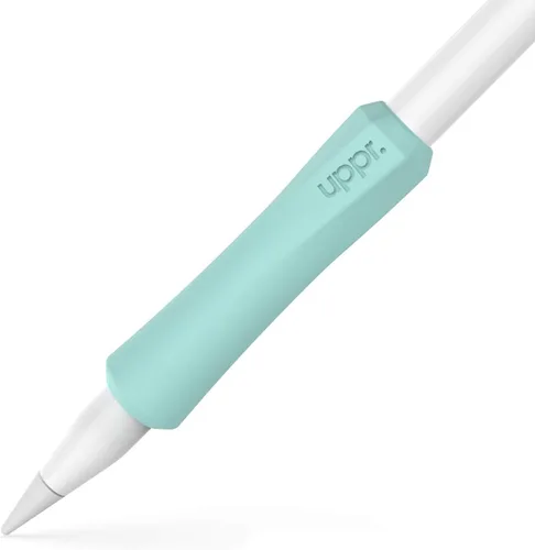 Vista 11 de UPPERCASE Designs NimbleGrip Premium Silicone Ergonomic Comfort Grip Holder, Dual Sided Design, Compatible with Apple Pencil Pro, USB-C, 2nd Beige