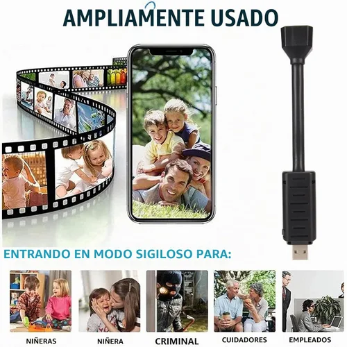 Vista 4 de GOWENIC Mini cámara 1080P, cámara interior con detección de movimiento función de visión nocturna, para, admite grabación en bucle, inserción