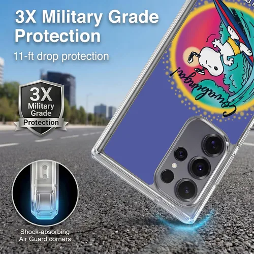 Vista 126 de Head Case Designs Officially Licensed Peanuts Beach Surf Snoopy Boardwalk Airbrush Gel Case [Military Grade Protection] Compatible with Google Pixel