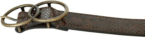 Vista 5 de Lucky Brand Women's Snakeskin Double Ring Belt with Comfortable Center Bar Buckle