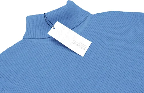 Vista 4 de COOFANDY - Suéter de punto para hombre, acanalado, entallado y con cuello de tortuga