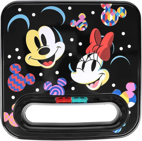Vista 7 de Uncanny Brands Sandwichera Disney Mickey y Minnie Mouse - Pequeño aparato de cocina