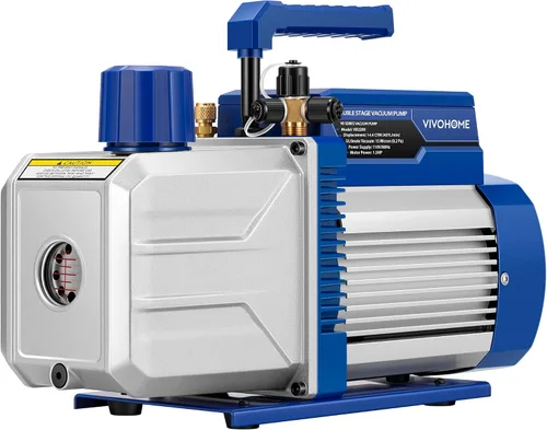 Vista 8 de VIVOHOME - Bomba de vacío HVAC de doble etapa de 110 V 1 HP 9.6 CFM con botellas de aceite Auto AC Vacuum Pump for Automotive Home Air Conditioner