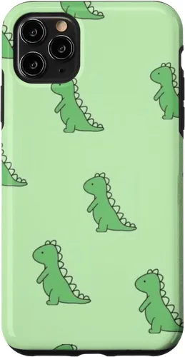 Vista 13 de Lindo dinosaurio verde bebé Dino TRex en verde para mujeres y niñas caso para iPhone 17