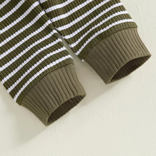 Vista 7 de Ropa para Bebé Recién Nacido Niño Niña Mameluco de Punto Acanalado Manga Larga Pantalones Algodón Sólido Conjuntos de Otoño Invierno para Bebés 2