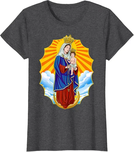 Vista 4 de Chinita Chiquinquira Venezuela Maracaibo Virgen Chiquinquira Chinita Zulia Camiseta negra
