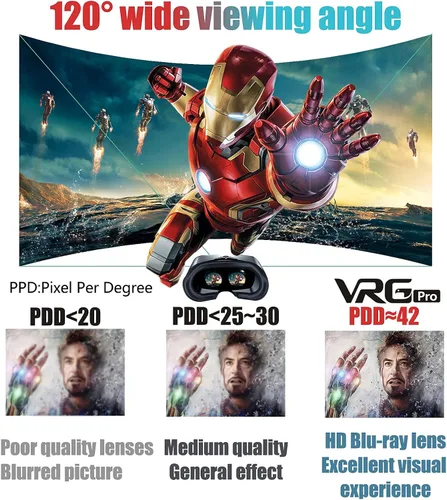Vista 3 de VR Headset Virtual Reality Glasses Compatible with Phone/Android New Goggles for Movies Compatible 5-7 Inch Soft Comfortable Adjustable Distance