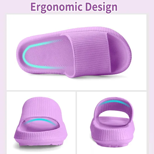 Vista 4 de Orthoshoes Sandalias de nube para niños y niñas, cómodas, con suela gruesa, antideslizantes, para ducha, baño, zapatos de playa de verano para niños