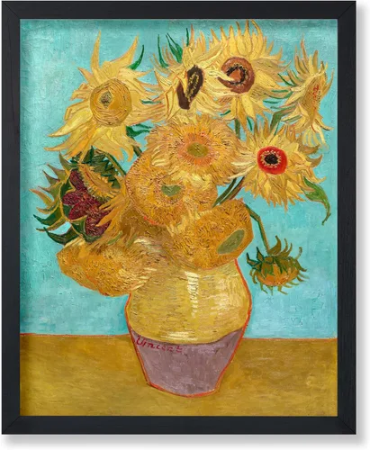 Vista 18 de Poster Master Póster clásico de Van Gogh, impresión impresionista vintage, regalo para artista, pintor, autorretrato, sombrero de paja, dibujo