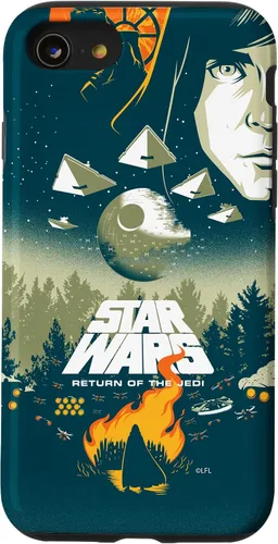 Vista 18 de Star Wars Funda con póster de película retro ilustrada con el regreso del Jedi para iPhone 17