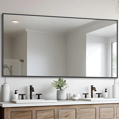 Vista 51 de DESBING 16"x20" Bathroom Mirror for Over Sink, Black Framed Wall Mirror Negro