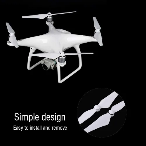Vista 5 de 2 pares de cuchillas de hélice de dron, cuchillas de hélice 9450S Drone Quadcopter accesorio para DJI Phantom 4/4 Pro