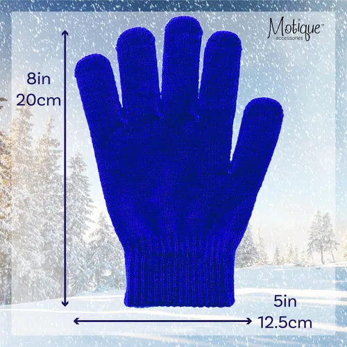 Vista 5 de Motique accesorios Magic guantes de punto para mujer colores sólidos