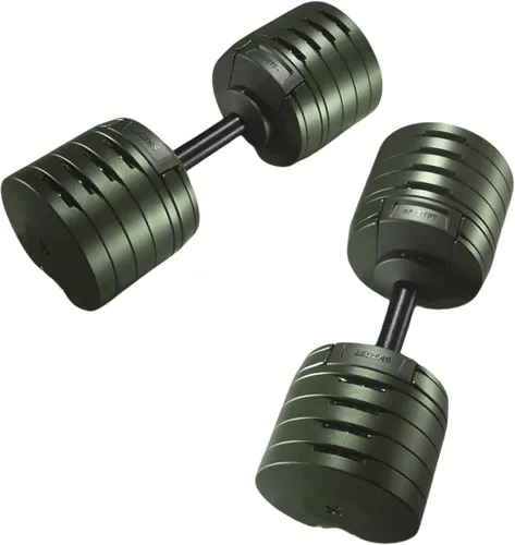 Vista 12 de Gronk Fitness - Mancuernas ajustables NUOBELL 5–80 lb Set Original NUOBELL 22 Pesos en 1 para entrenamiento de fuerza en el gimnasio en casa