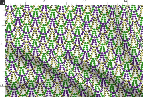 Vista 3 de Spoonflower Tela – Cuentas de Mardi Gras Carnaval Gordo Martes Impreso en Tela de Gasa Fat Quarter – Costura Ropa de Moda Vestidos Decoración