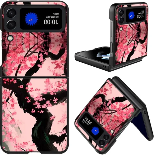 Vista 23 de Diseñada para Samsung Galaxy Z Flip 4 5G, funda rígida para teléfono de PC, a prueba de golpes y caídas, patrones de moda para una protección Gatos
