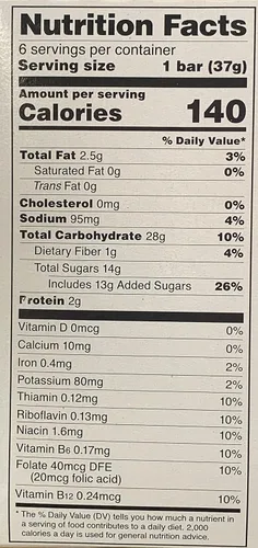 Vista 3 de Trader Joes Barras de cereales de melocotón, este melocotón entra en una barra, 7.8 onzas (7.83 oz)