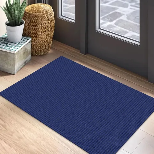 Vista 139 de EARTHALL Alfombra tejida de 2 x 3 pies, lavable para entrada, alfombra trenzada antideslizante, alfombra para puerta interior y exterior, alfombra