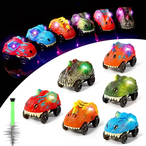 Vista 8 de Save Unicorn Solo repuestos para autos de pistas, autos de pista de dinosaurios para pistas que brillan en la oscuridad, accesorios para pistas