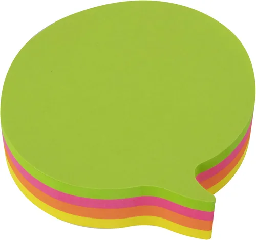 Vista 3 de APLI 16278 - Notas adhesivas para cómic, 2.756 x 2.756 in, 200 hojas, 4 colores fluorescentes surtidos